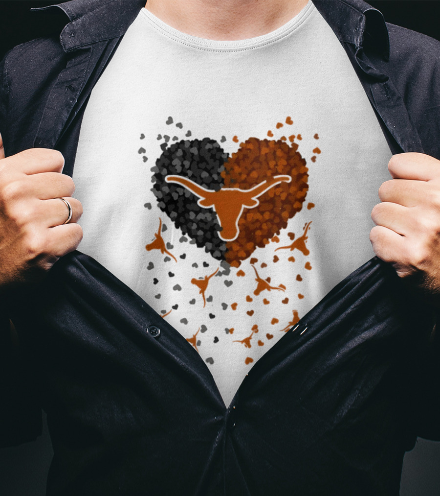 Heart Of Texas Longhorns Football 2026 Iconic Longhorn Logo Texas Pride T-Shirt