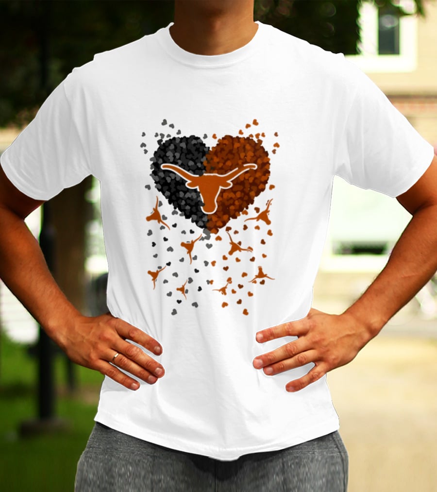 Heart Of Texas Longhorns Football 2026 Iconic Longhorn Logo Texas Pride T-Shirt