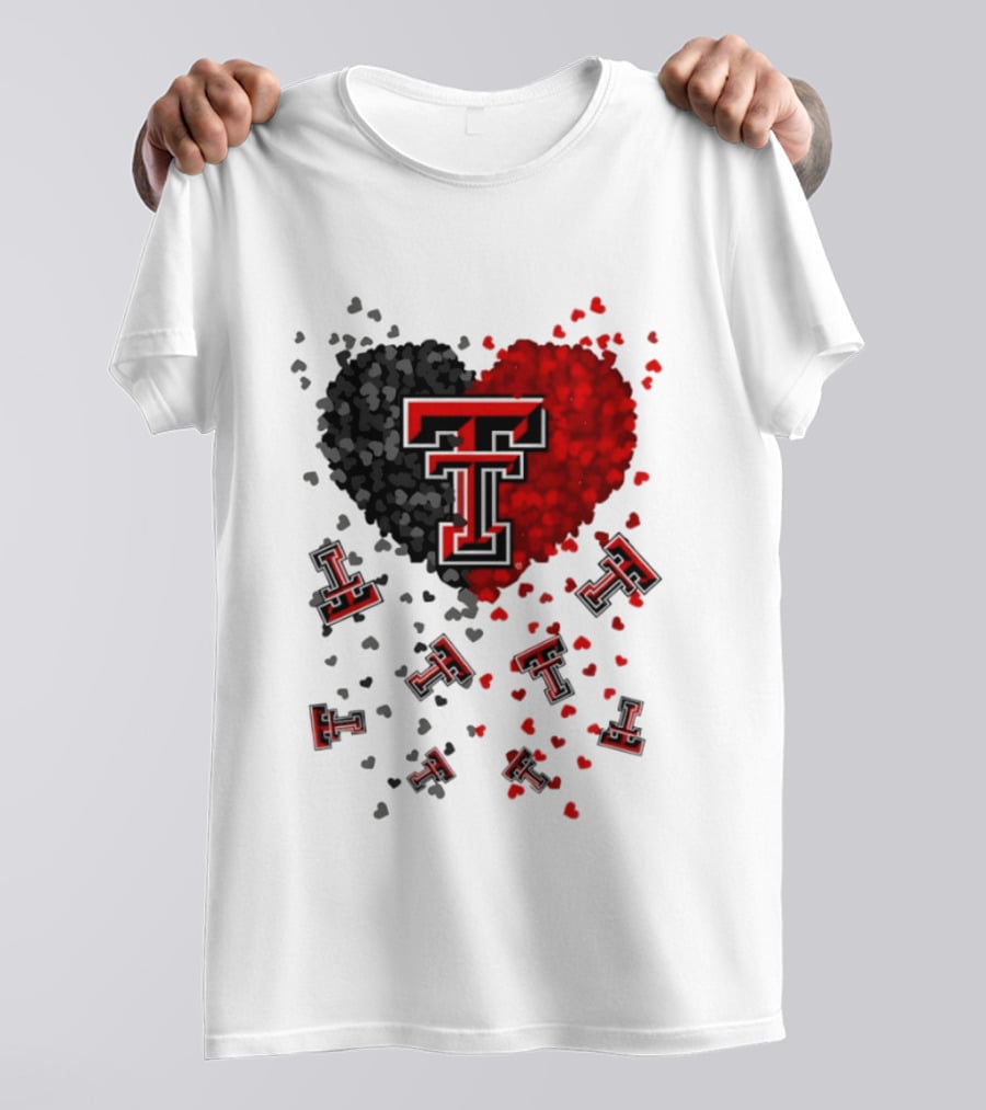 Texas Tech Red Raiders Heart 2026 Football Fan Gear T-Shirt
