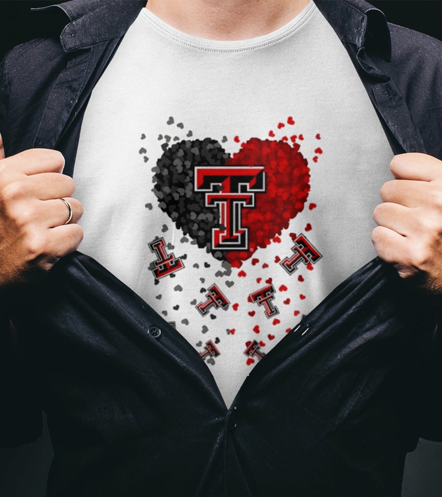 Texas Tech Red Raiders Heart 2026 Football Fan Gear T-Shirt