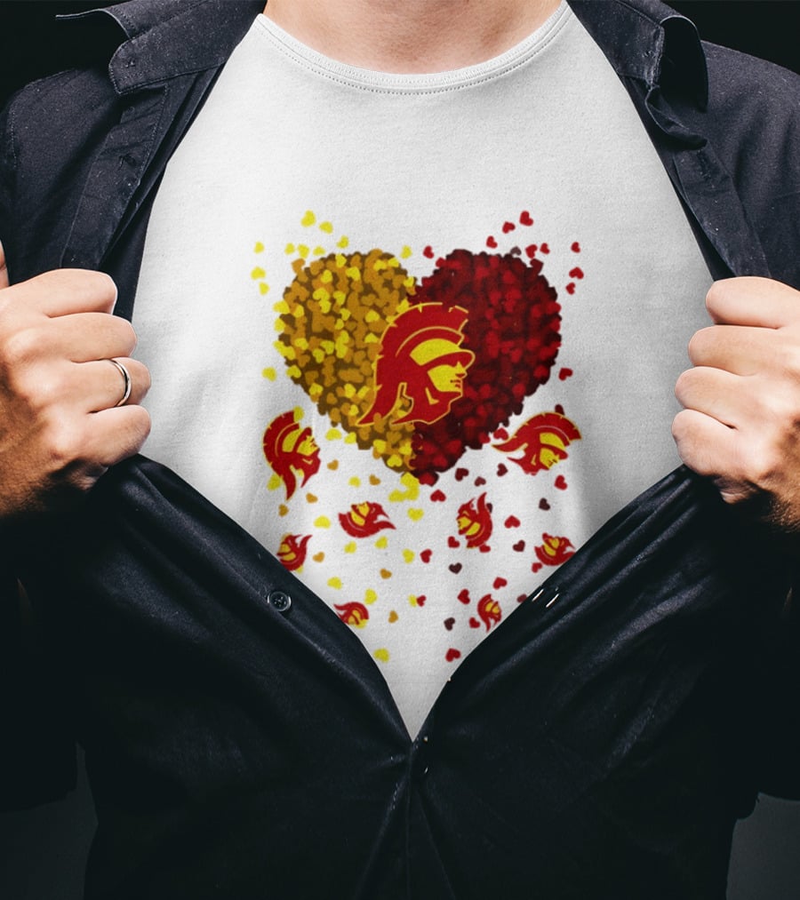 USC Trojans Heart Football 2026 Fan T-Shirt