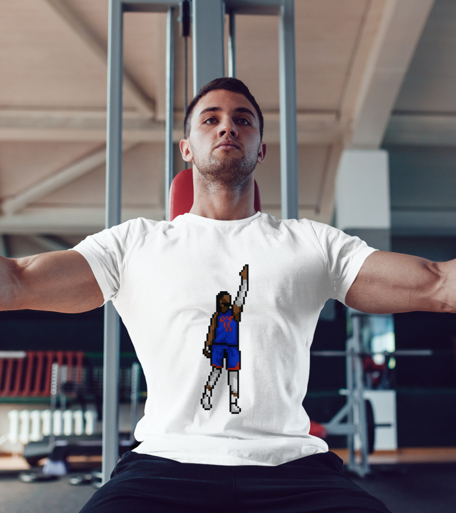 Jalen Brunson Clutch Pixel Art New York Knicks Basketball T-Shirt