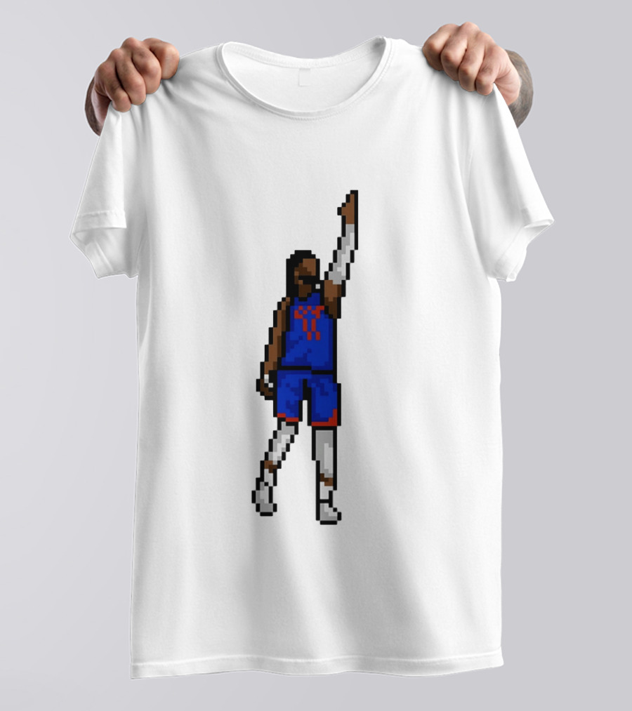 Jalen Brunson Clutch Pixel Art New York Knicks Basketball T-Shirt