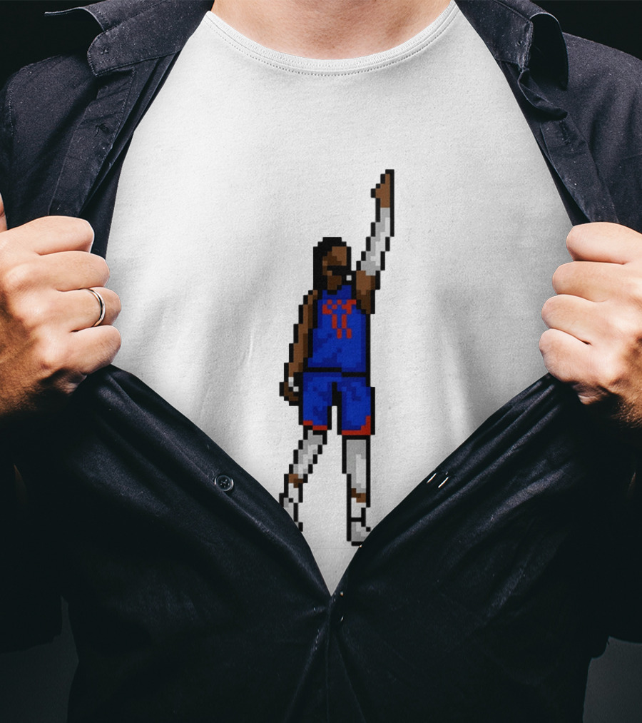 Jalen Brunson Clutch Pixel Art New York Knicks Basketball T-Shirt