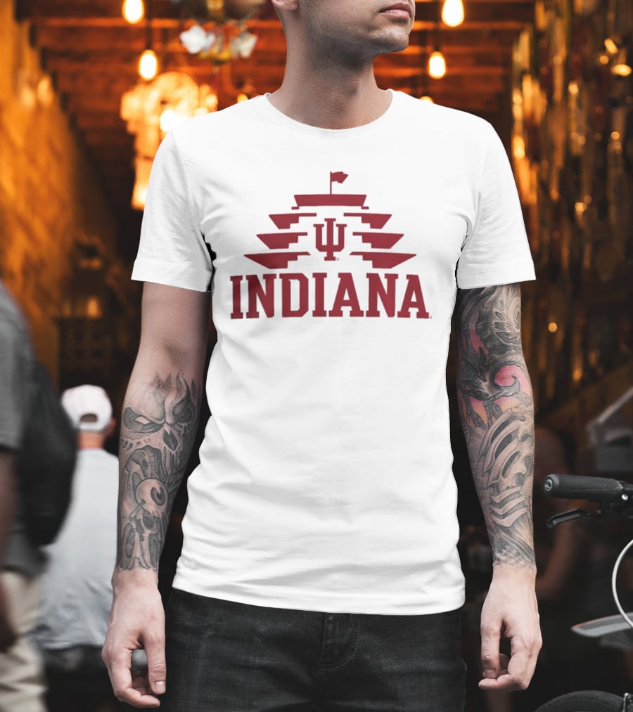 Indiana Hoosiers IMS Pagoda Iconic Symbol Collaboration T-Shirt