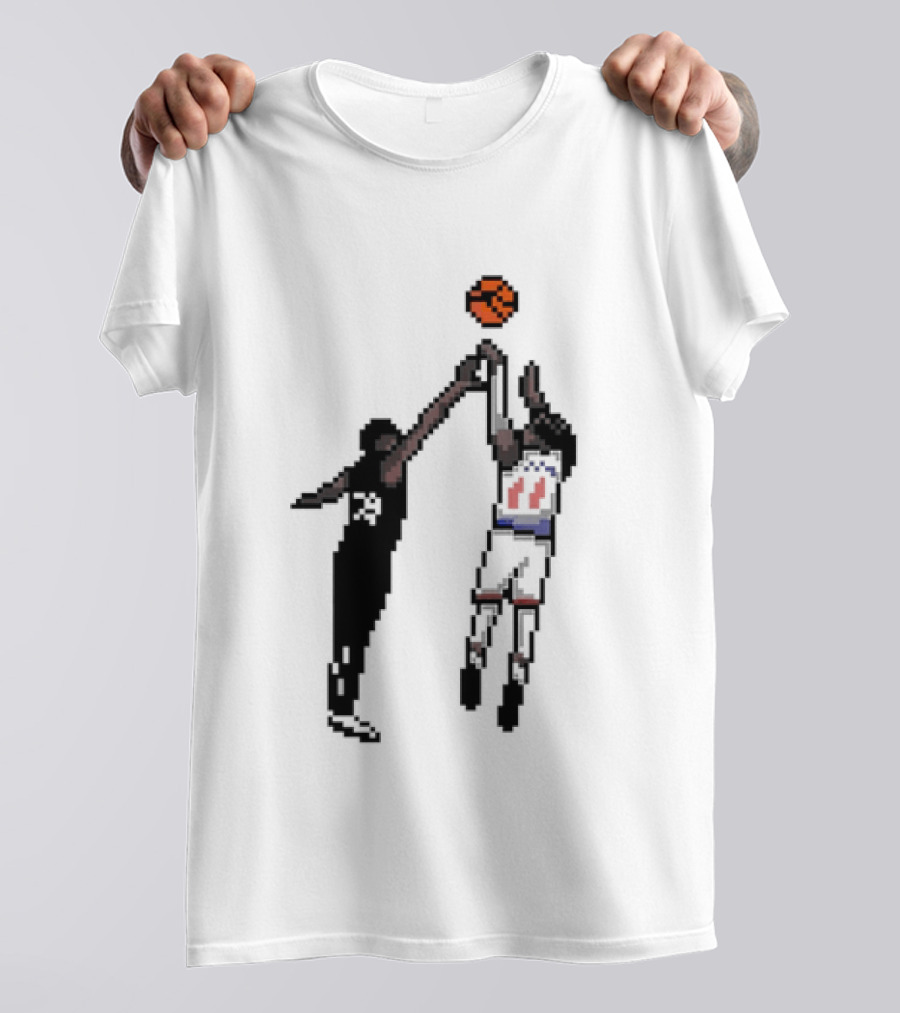 Jalen Brunson New York Knicks 8bit Basketball Action T-Shirt