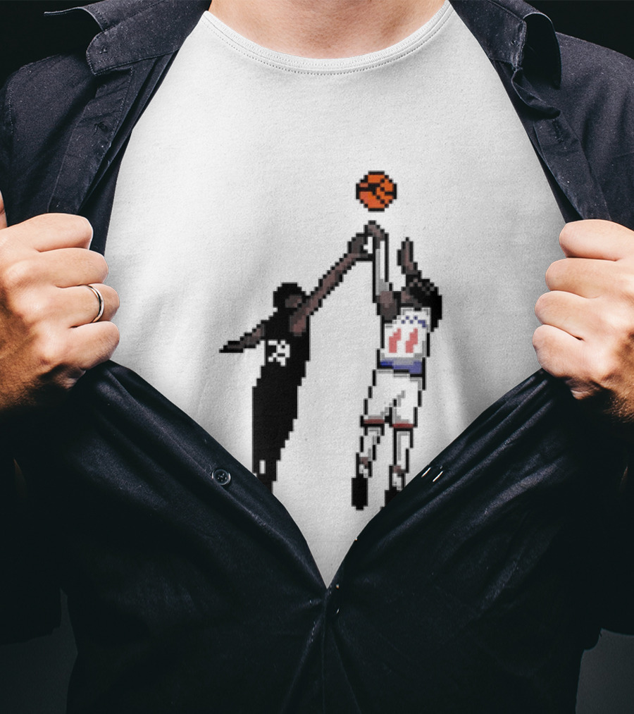 Jalen Brunson New York Knicks 8bit Basketball Action T-Shirt