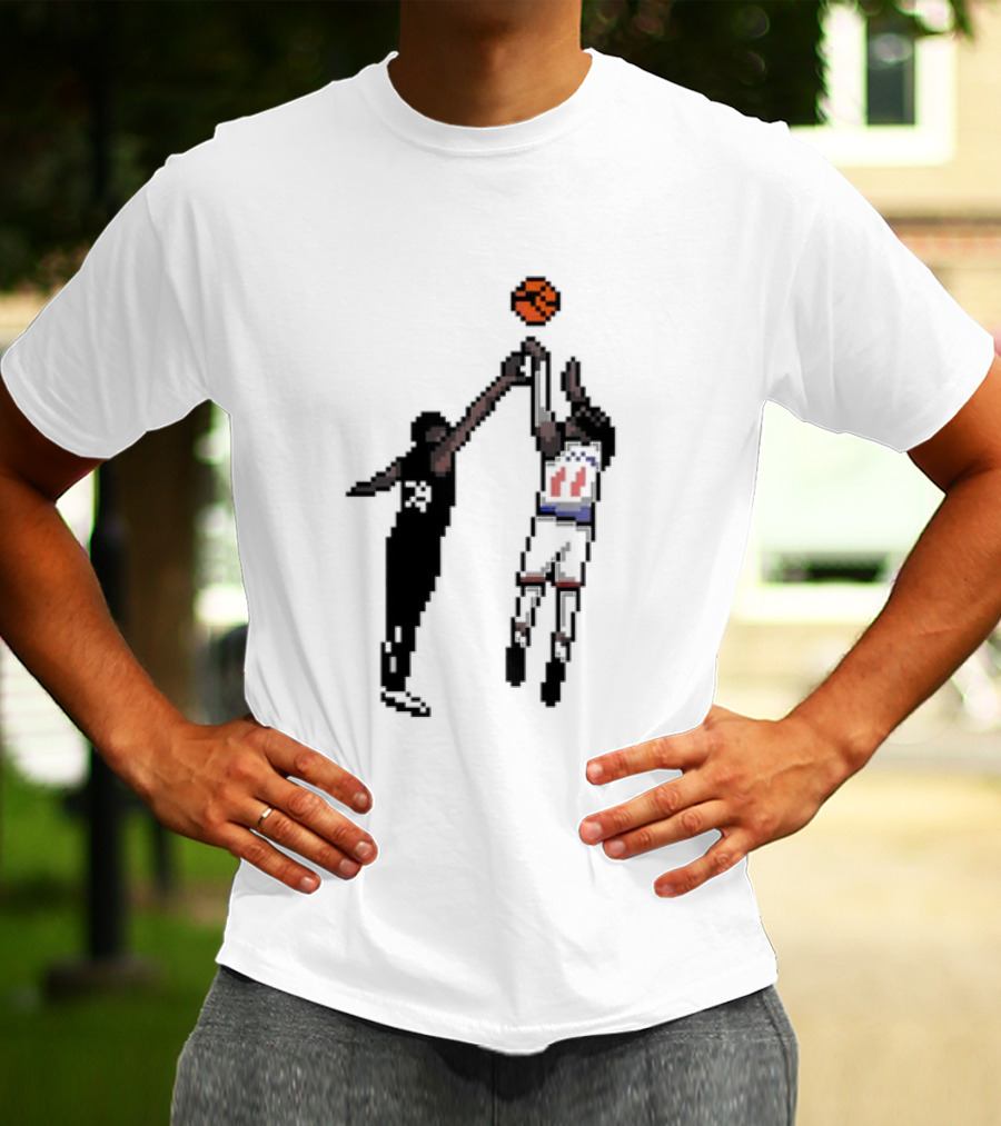 Jalen Brunson New York Knicks 8bit Basketball Action T-Shirt