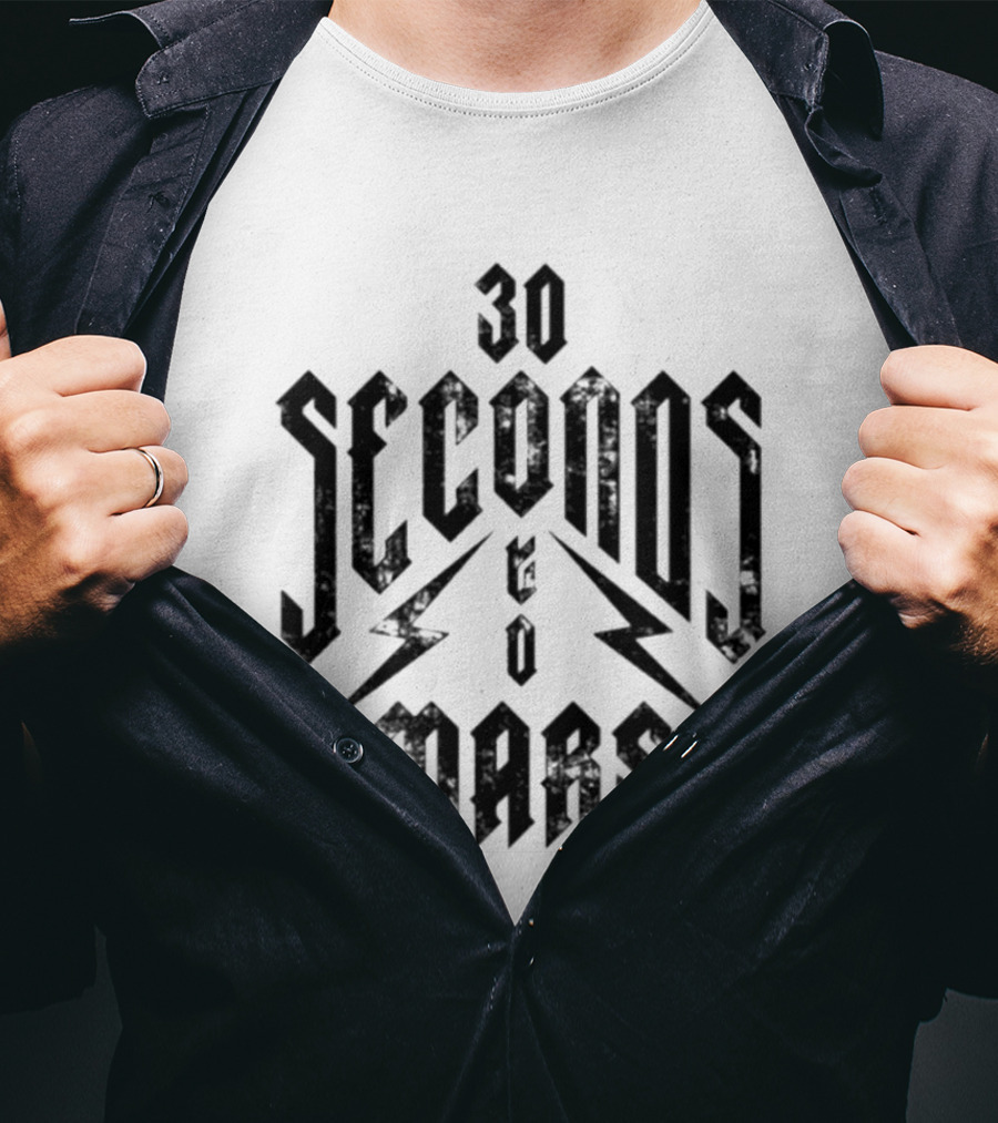 30 Seconds To Mars Lightning Bolt T-Shirt