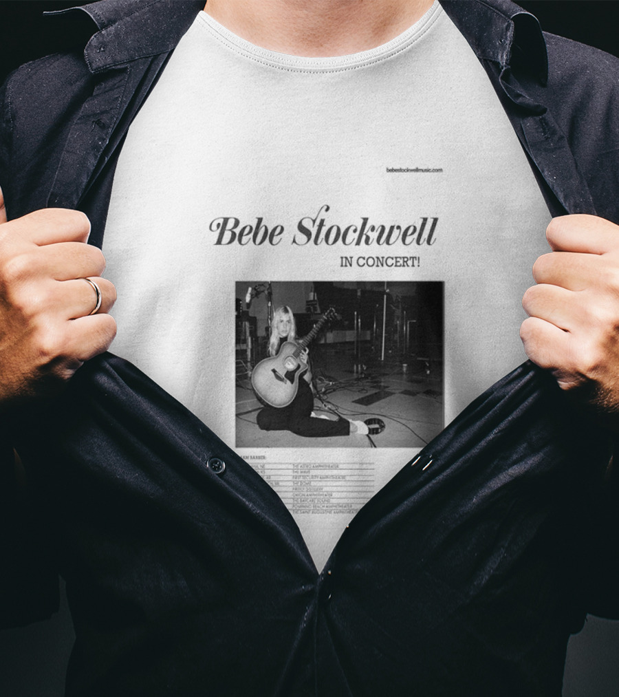 Bebe Stockwell In Concert Tour 2026 Dates Featuring Sam Barber T-Shirt