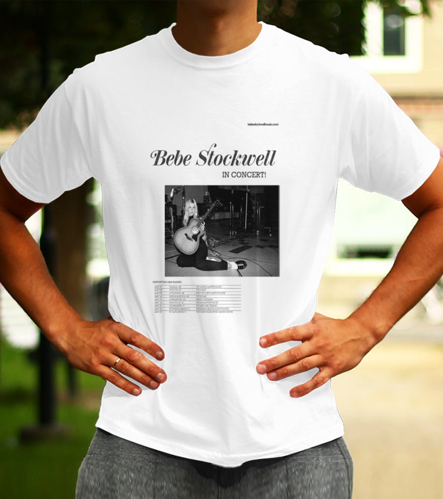 Bebe Stockwell In Concert Tour 2026 Dates Featuring Sam Barber T-Shirt