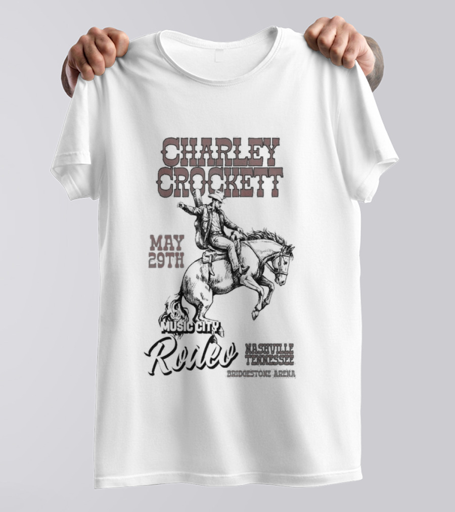 Charley Crockett Music City Review May 29 2026 Nashville TN Cowboy Horse Rider T-Shirt