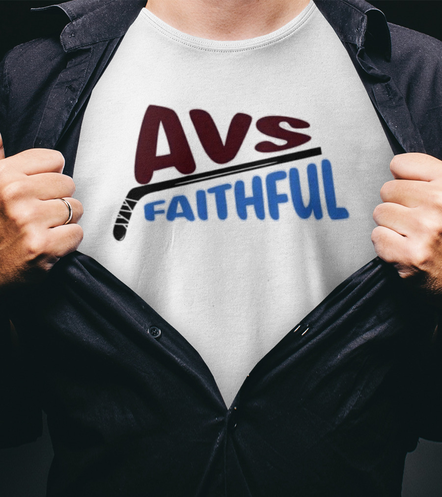 Avs Faithful Colorado Avalanche Hockey Enthusiast Fan Gear T-Shirt