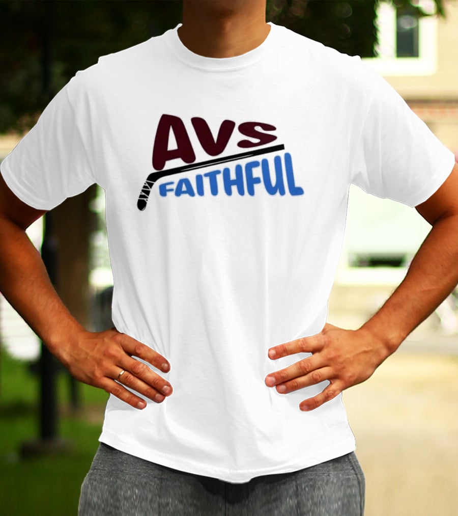 Avs Faithful Colorado Avalanche Hockey Enthusiast Fan Gear T-Shirt