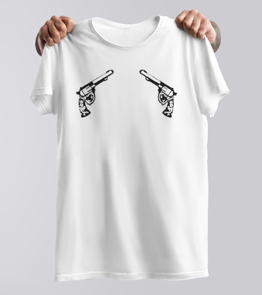 Conor McGregor Machine Gun Motif 2026 Dual Revolvers T-Shirt