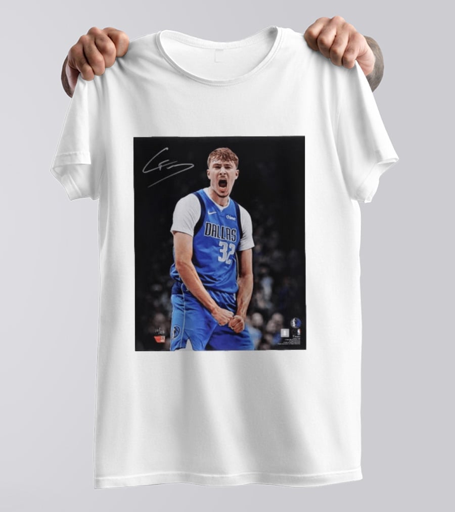Cooper Flagg Dallas Mavericks Autographed Memorabilia NBA Collectible T-Shirt