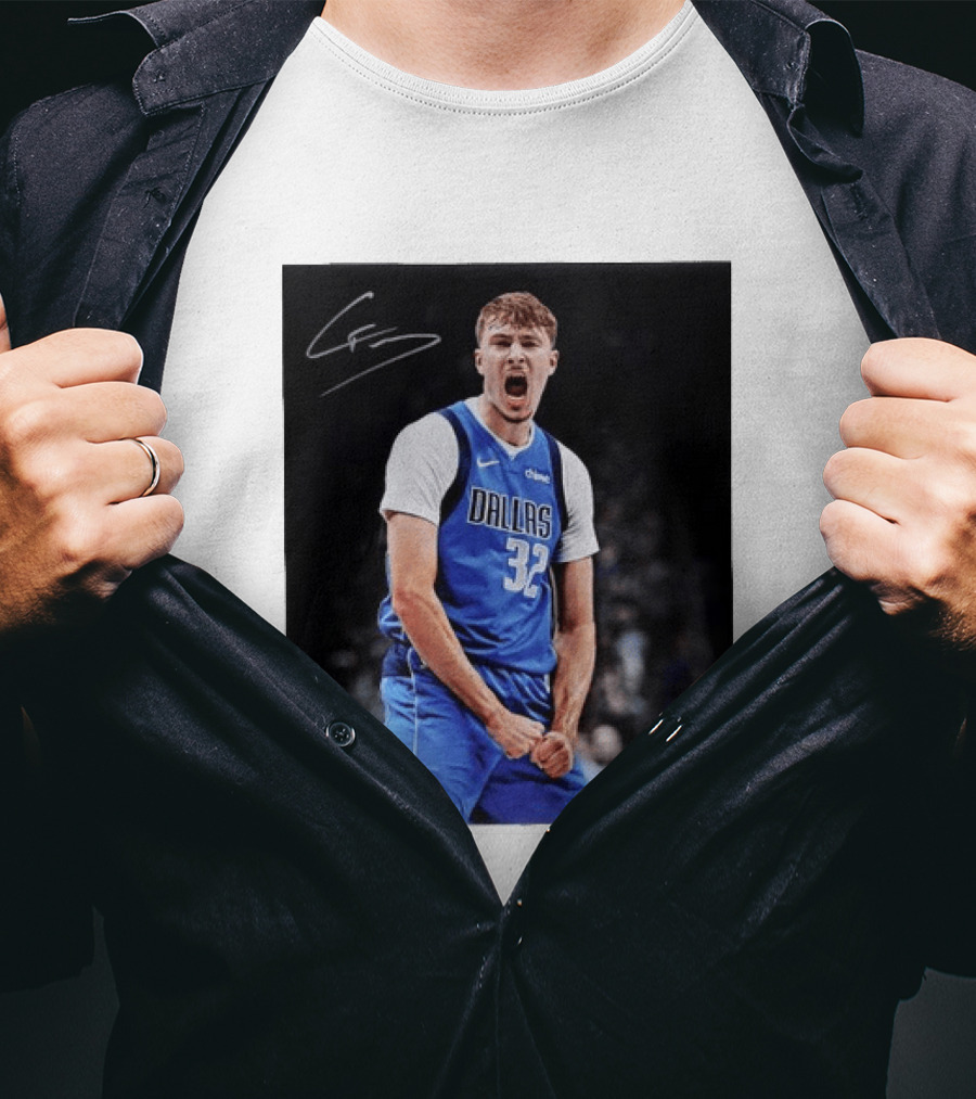 Cooper Flagg Dallas Mavericks Autographed Memorabilia NBA Collectible T-Shirt