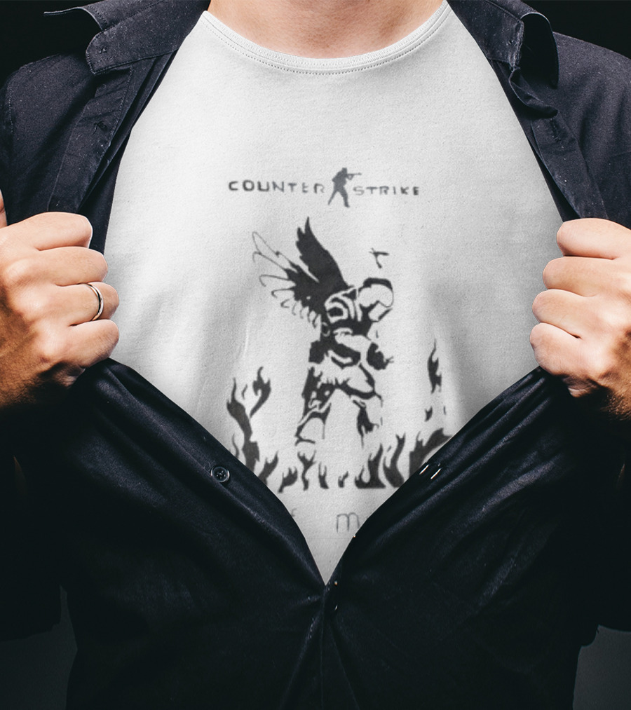 Counter Strike Olaf Meister Wings And Flames T-Shirt