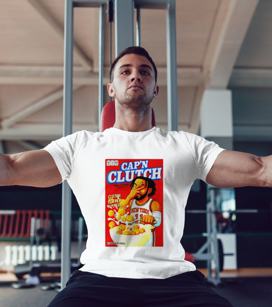 Cap'n Clutch New York Knicks Clutch Player Of The Year Cereal Box T-Shirt