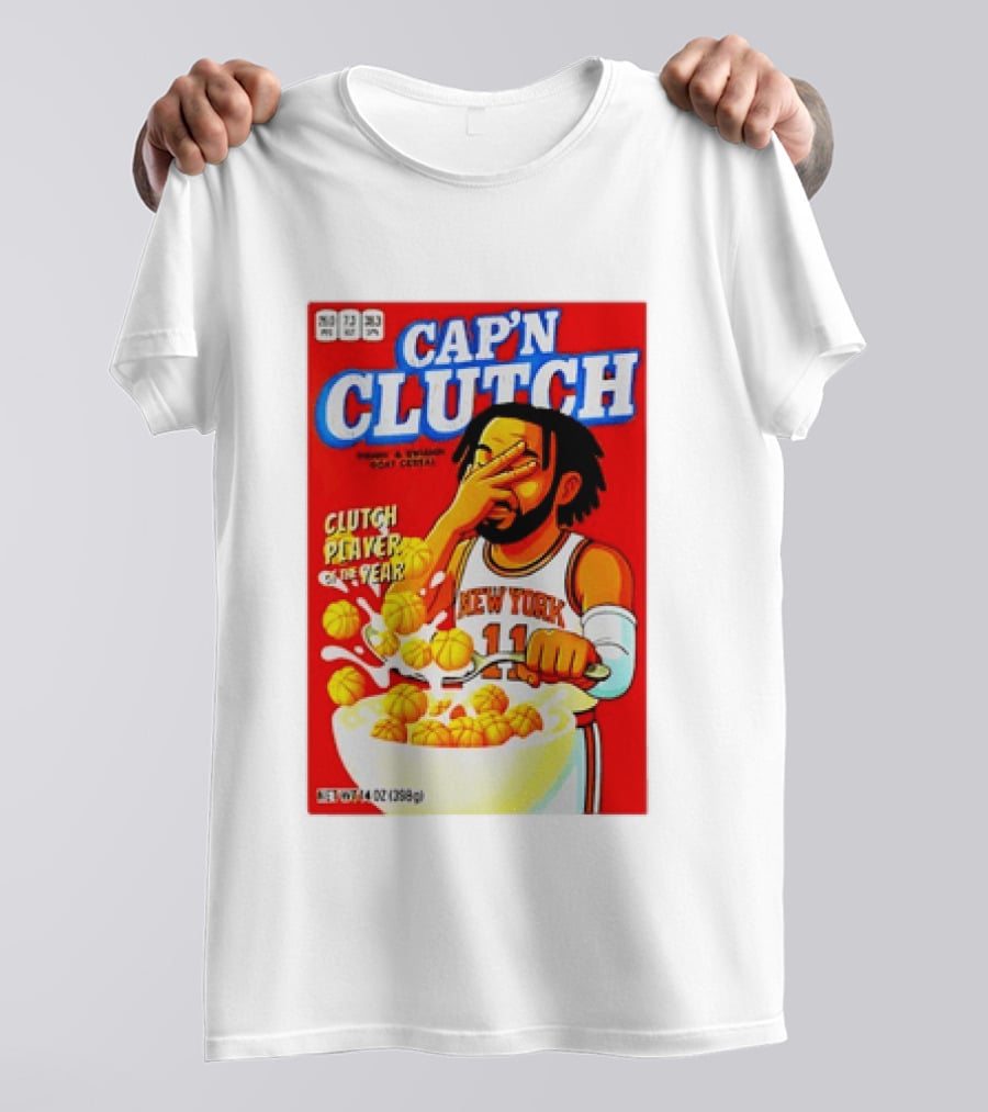 Cap'n Clutch New York Knicks Clutch Player Of The Year Cereal Box T-Shirt