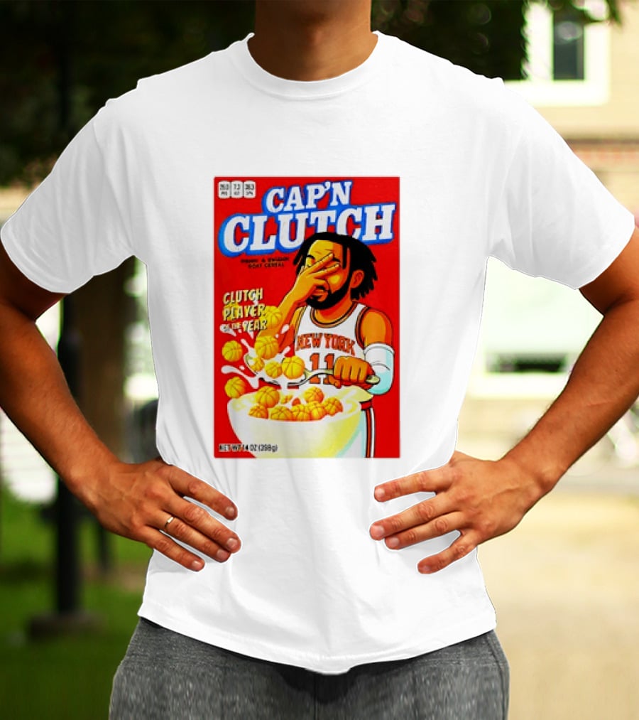 Cap'n Clutch New York Knicks Clutch Player Of The Year Cereal Box T-Shirt