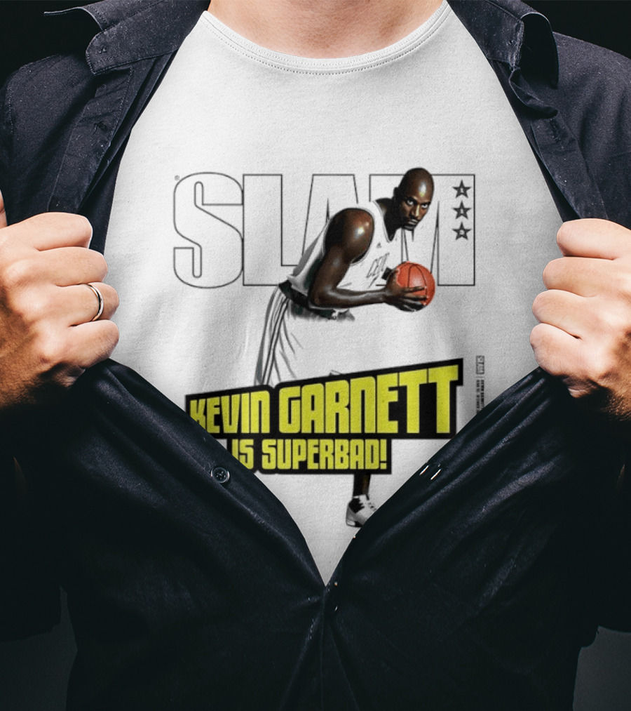 SLAM Magazine Cover Kevin Garnett Boston Celtics Is Superbad T-Shirt