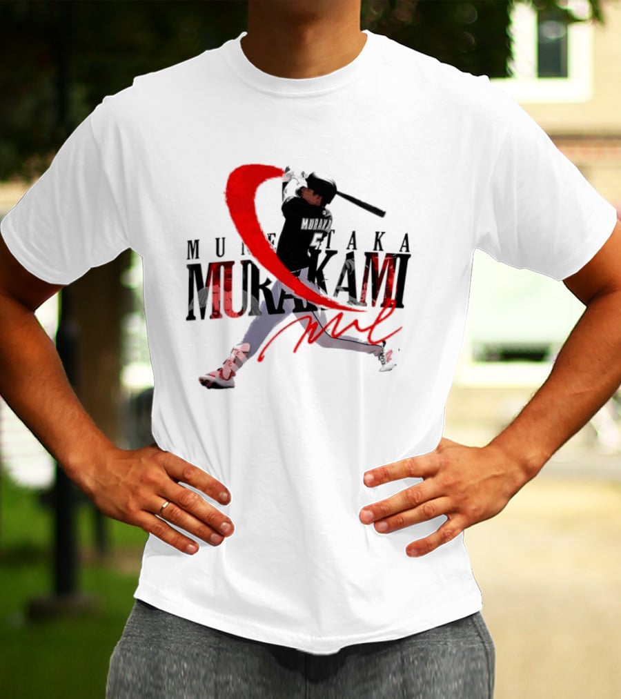Munetaka Murakami Baseball Player Red Swing T-Shirt
