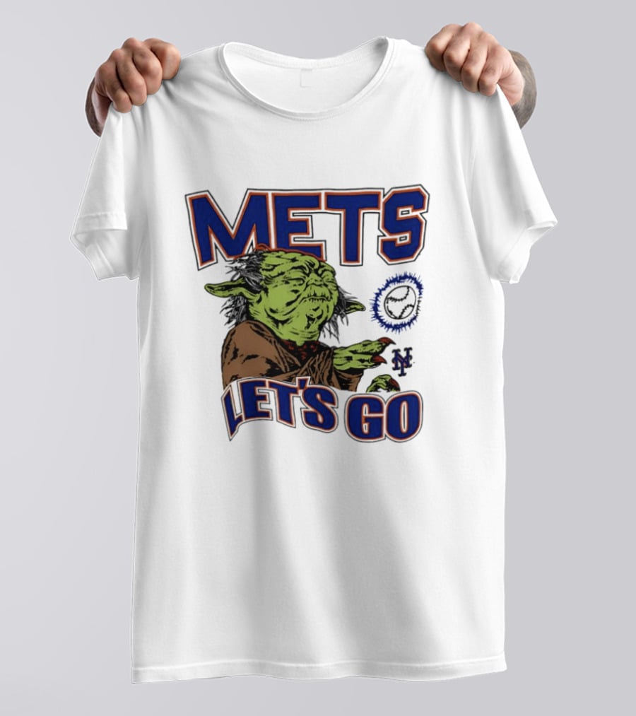 New York Mets Yoda Collaboration Let's Go Star Wars MLB T-Shirt