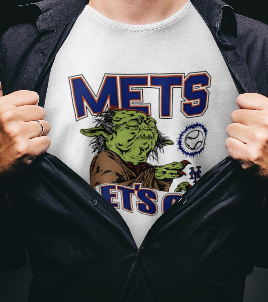 New York Mets Yoda Collaboration Let's Go Star Wars MLB T-Shirt