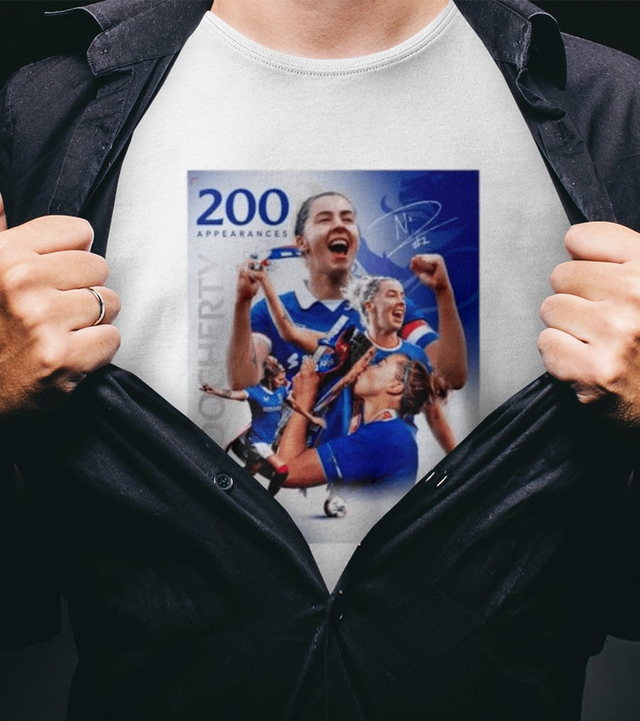 Nicola Docherty 200 Appearances Rangers Football Club Celebration T-Shirt