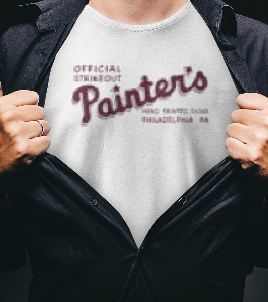Phillies Strikeout Official Painter's Hand Painted Signs Philadelphia PA T-Shirt