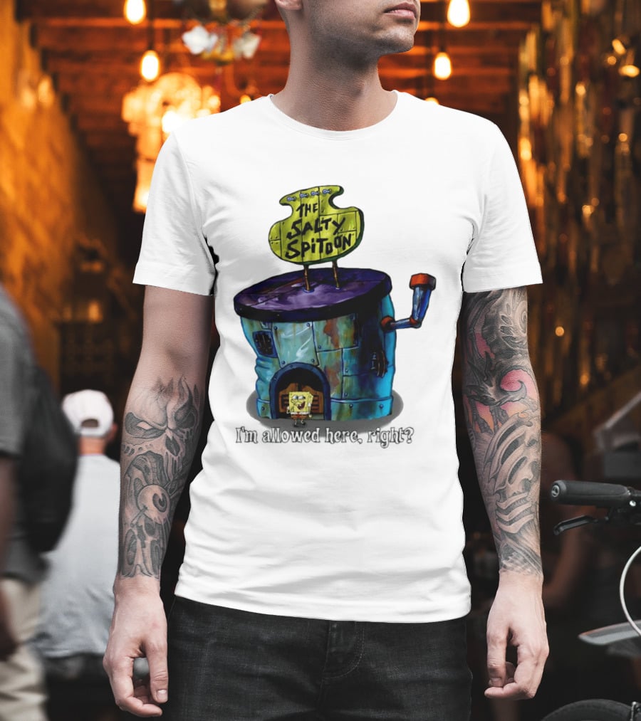 The Salty Spitoon SpongeBob SquarePants Are You Tough Enough Entrance Scene T-Shirt