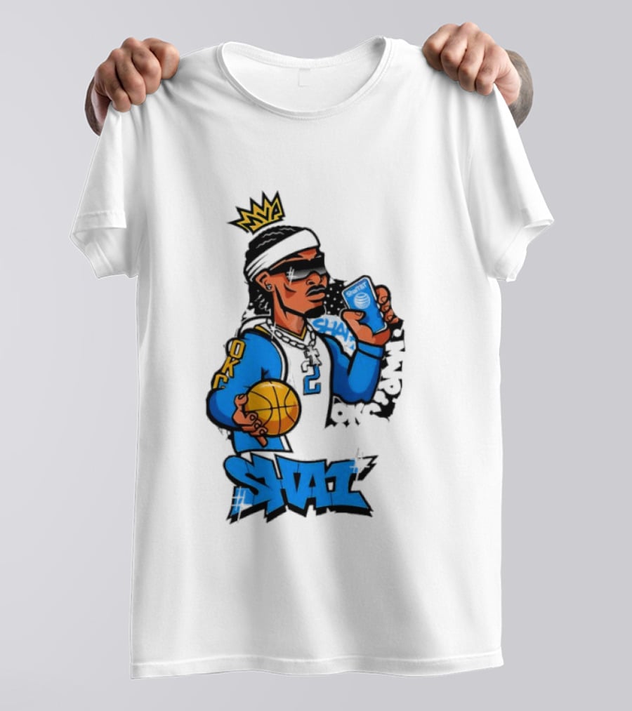 Shai Gilgeous Alexander OKC Crown Basketball Graphic SGA T-Shirt
