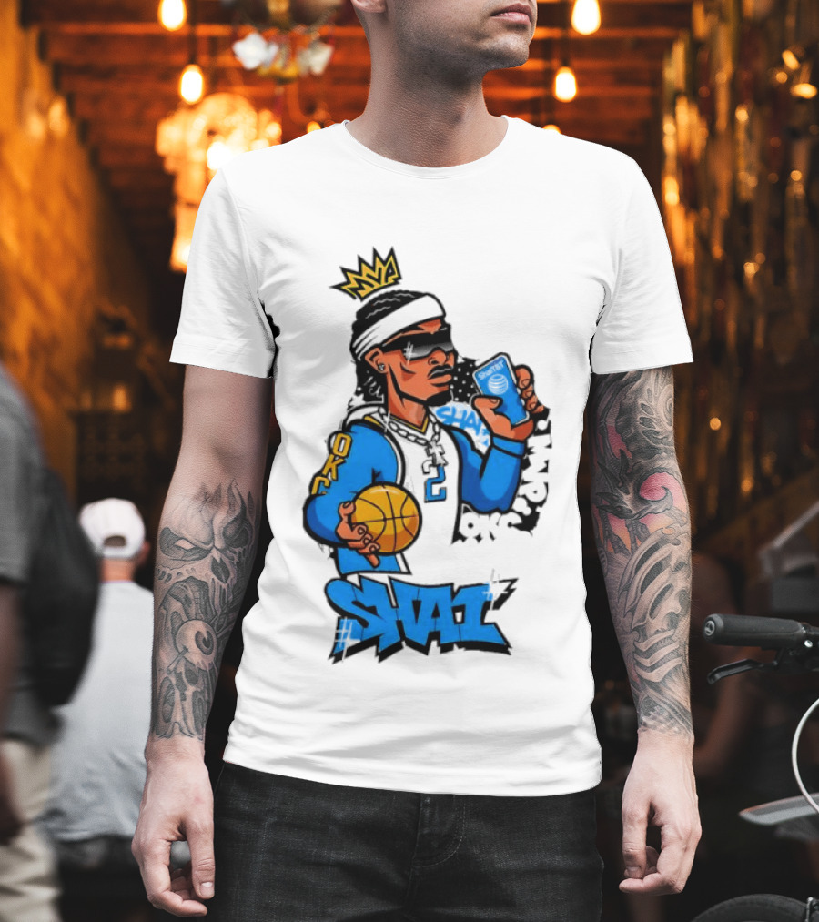 Shai Gilgeous Alexander OKC Crown Basketball Graphic SGA T-Shirt