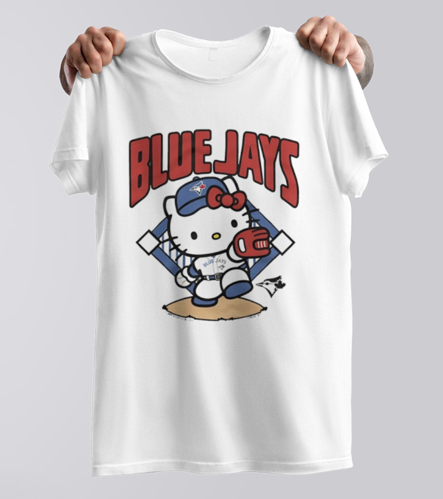 Toronto Blue Jays Hello Kitty Baseball Collaboration MLB T-Shirt