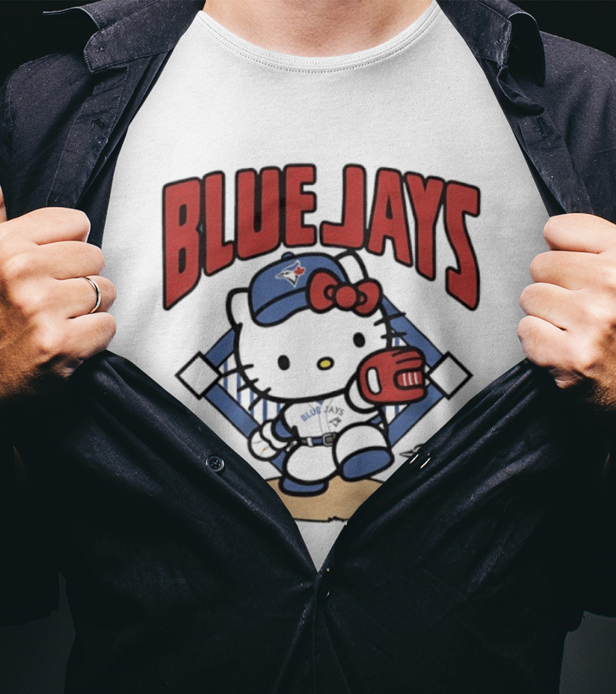 Toronto Blue Jays Hello Kitty Baseball Collaboration MLB T-Shirt