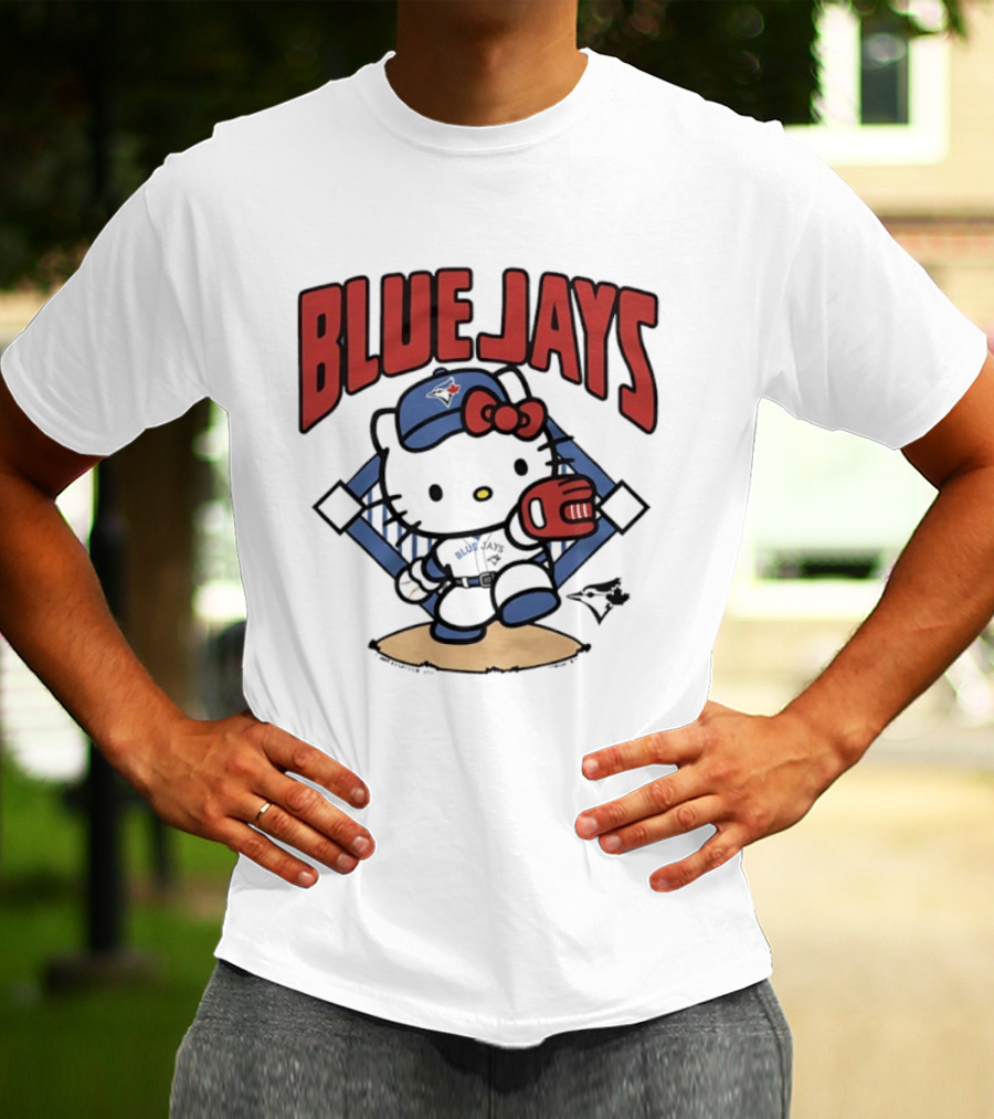 Toronto Blue Jays Hello Kitty Baseball Collaboration MLB T-Shirt