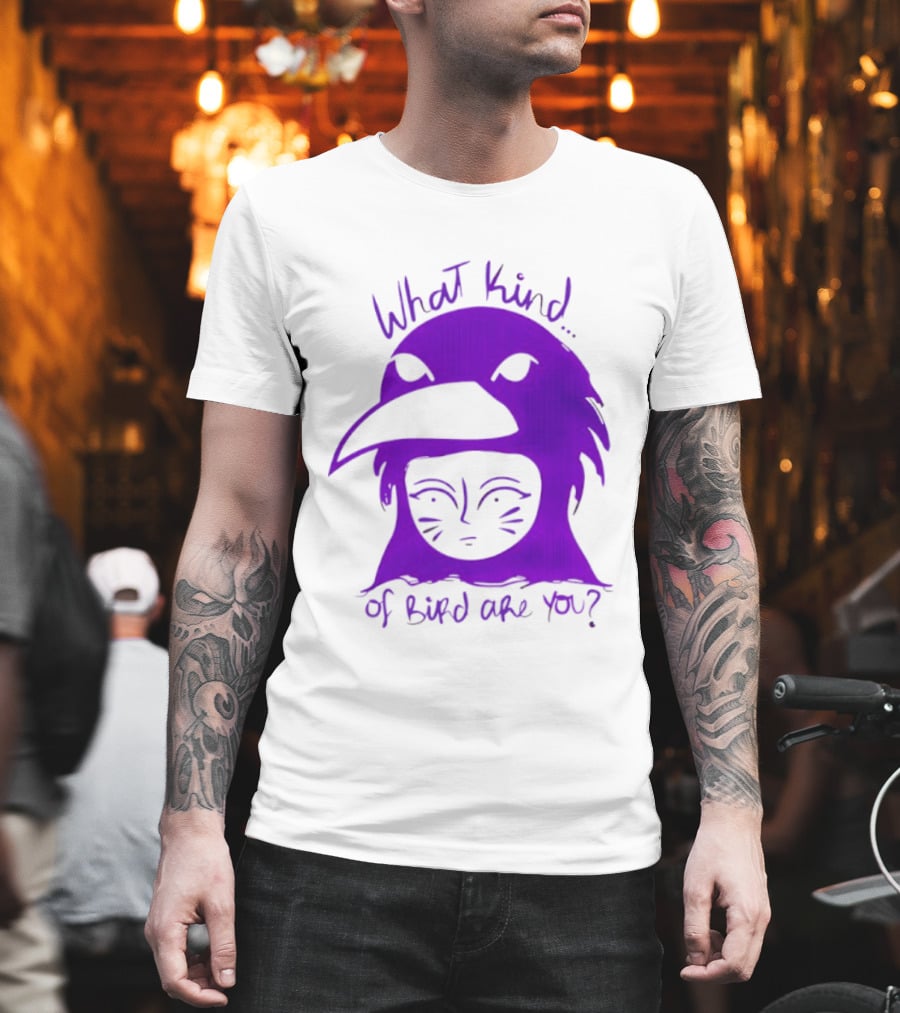 Moonrise Kingdom What Kind Of Bird Are You Purple Drawing T-Shirt