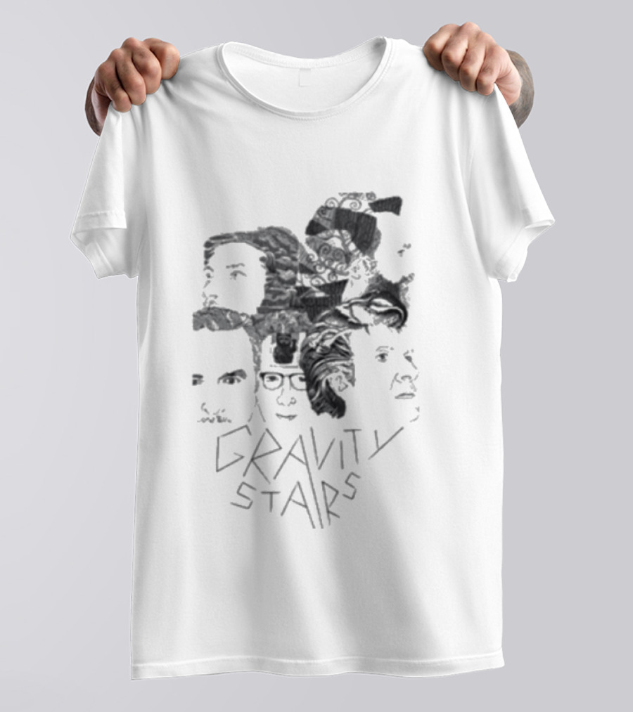Crowded House Gravity Stairs Tour Faces Montage T-Shirt