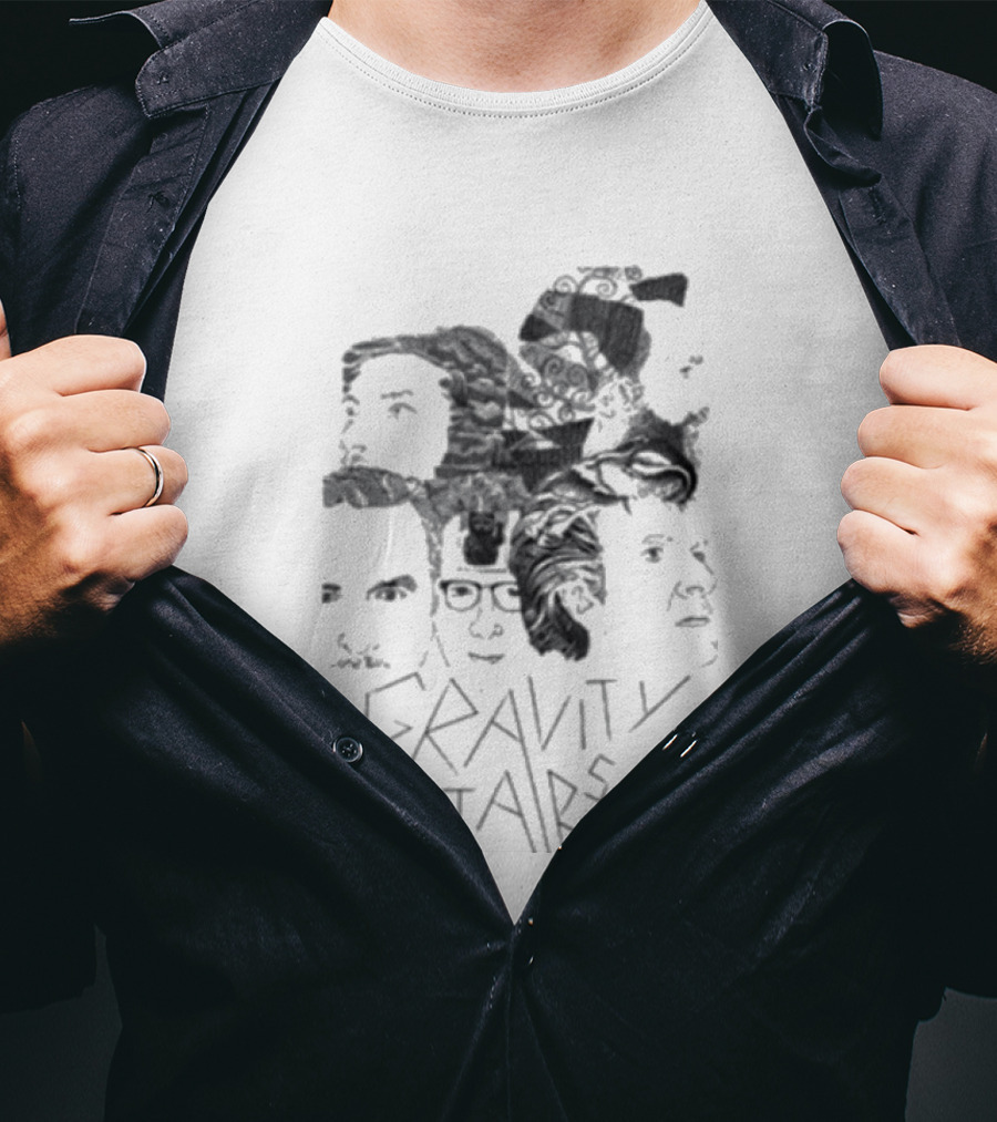 Crowded House Gravity Stairs Tour Faces Montage T-Shirt