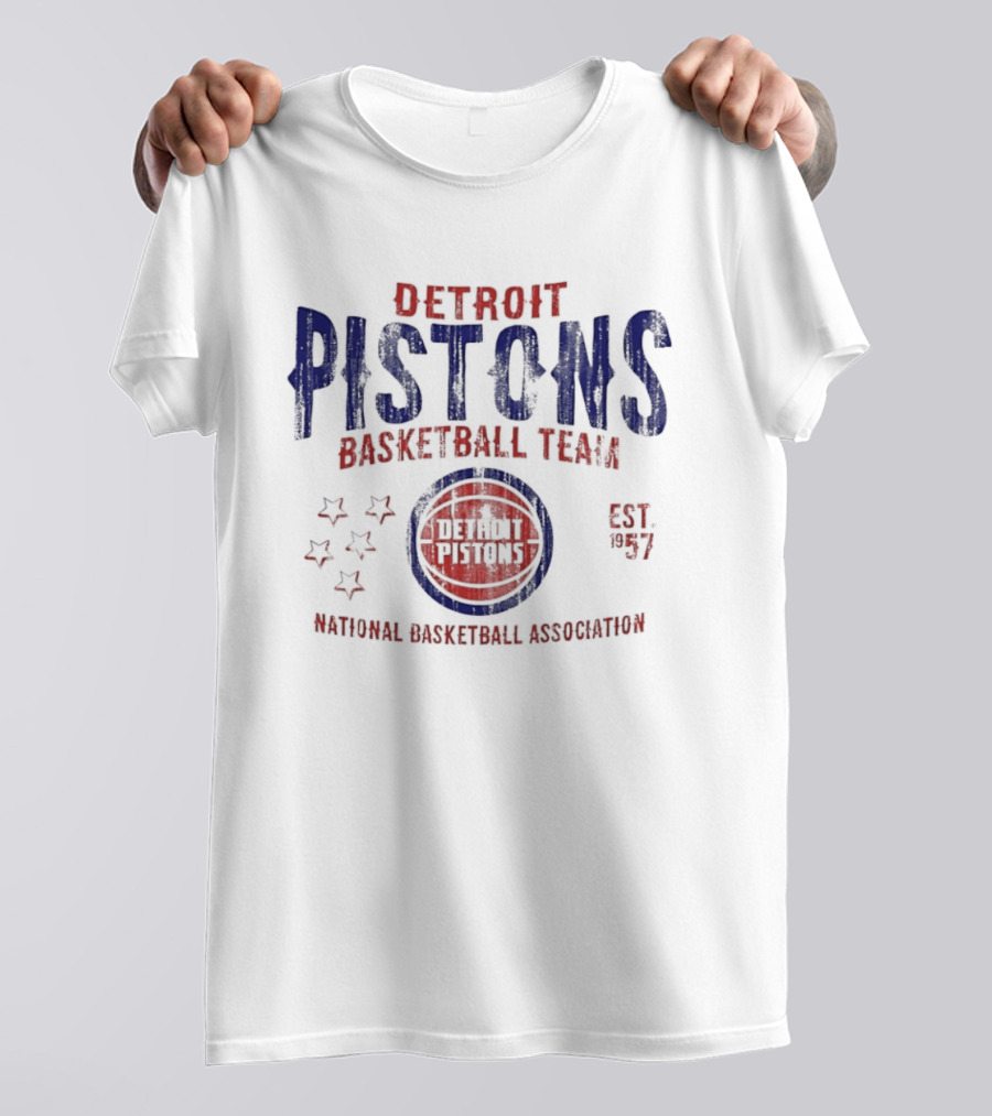 Detroit Pistons Basketball Team Est 1957 National Basketball Association T-Shirt