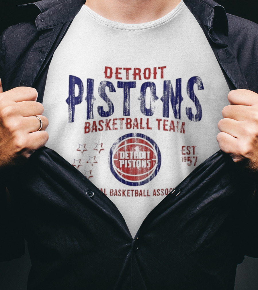 Detroit Pistons Basketball Team Est 1957 National Basketball Association T-Shirt