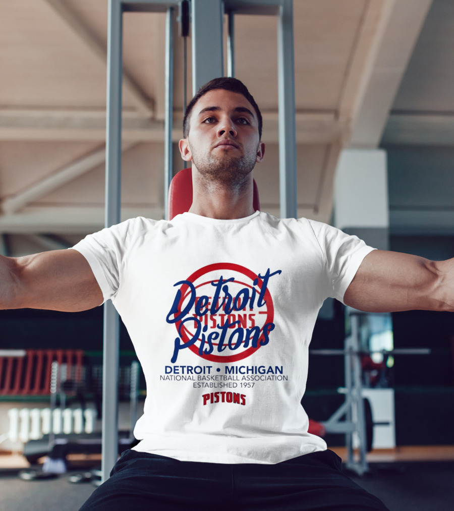 Detroit Pistons Michigan NBA Established 1957 National Basketball Association T-Shirt