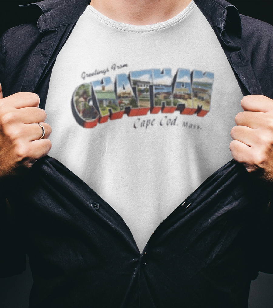 Greetings From Chatham Cape Cod Massachusetts Retro Postcard T-Shirt