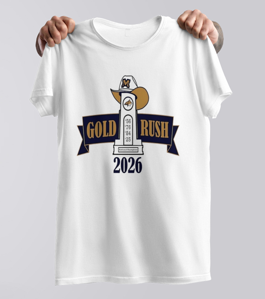 Montana State Bobcats Gold Rush 2026 Memorial Bell Cathedral T-Shirt