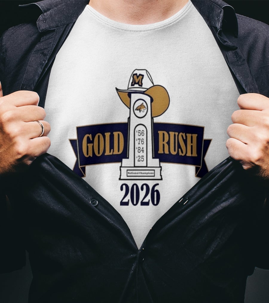 Montana State Bobcats Gold Rush 2026 Memorial Bell Cathedral T-Shirt