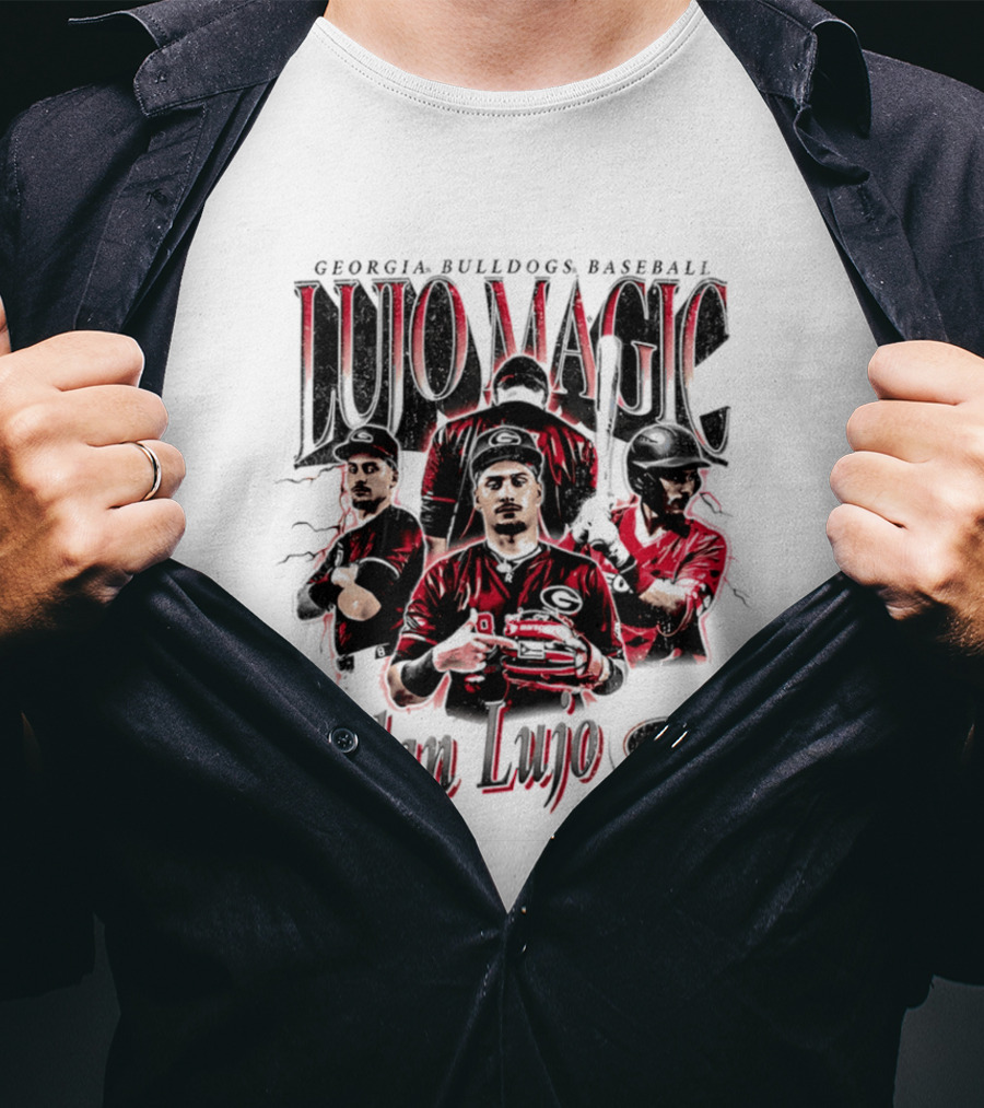 Georgia Bulldogs Baseball Lujo Magic Rylan Lujo T-Shirt