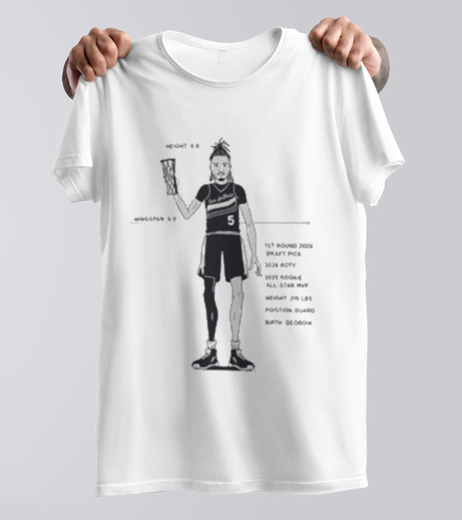 Spurs Draft Class Sketch Stephon Castle Rookie MVP Potential T-Shirt
