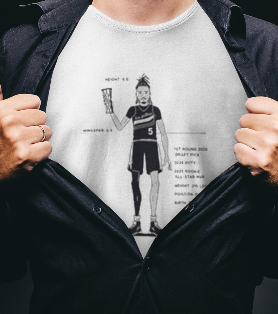 Spurs Draft Class Sketch Stephon Castle Rookie MVP Potential T-Shirt