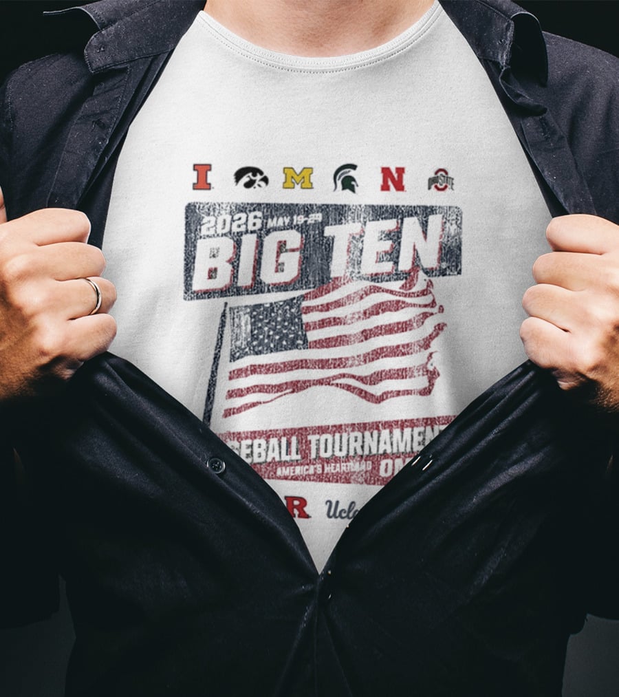 2026 Big Ten Baseball Tournament May 19 22 Omaha Team Logos T-Shirt